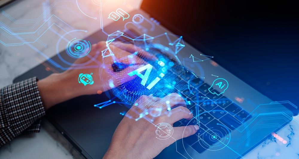 AI technology concept image depicting cutting-edge technology and its potential impact on various industries.