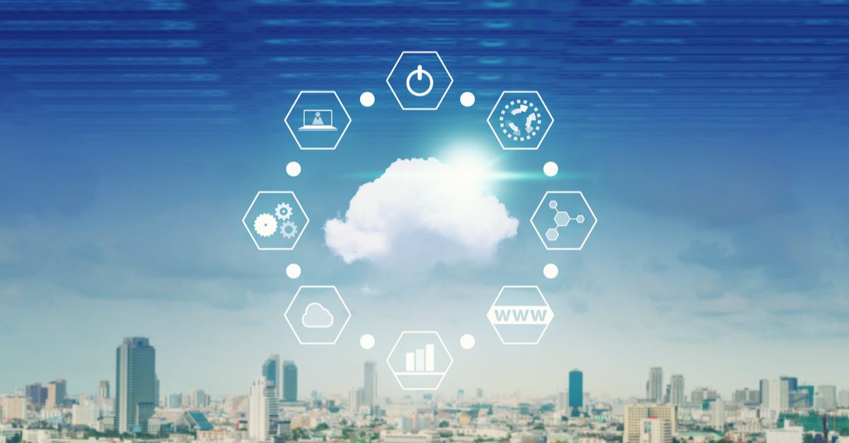 An illustration of a cloud, symbolizing the future of business through technology and digital solutions for growth.