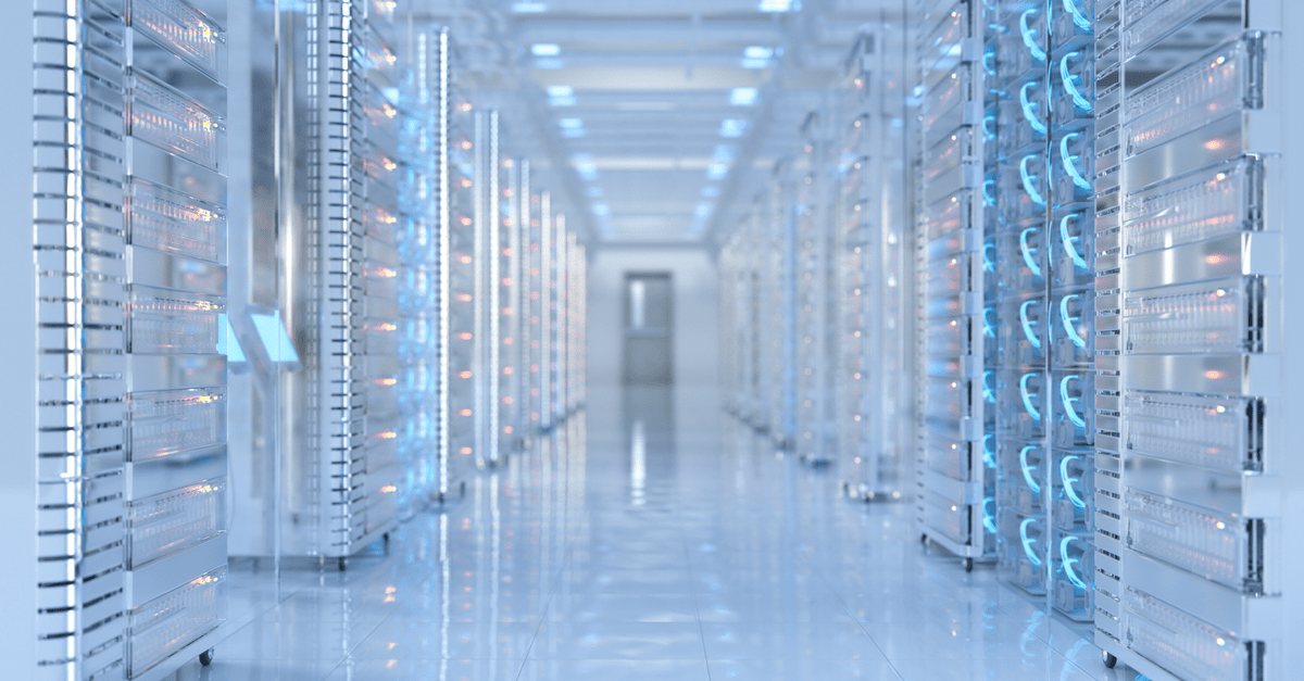 A long row of servers lined up in a data center, showcasing organized technology infrastructure.