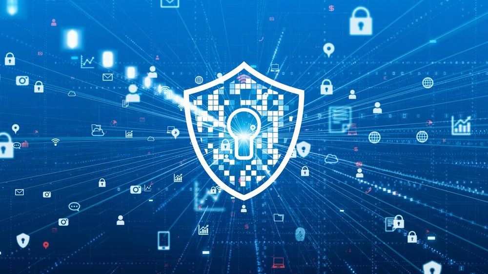 Image of a shield featuring a keyhole, representing cybersecurity measures for data protection.