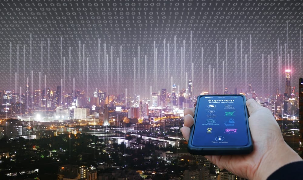A futuristic city skyline featuring advanced technology and smart infrastructure for urban living.