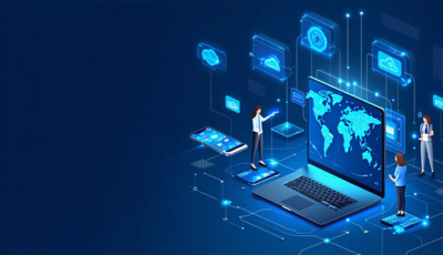 Visual depiction of advanced network communication, symbolizing future technological innovations.