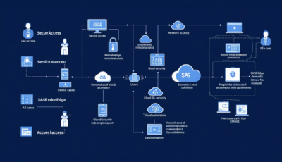 Diagram illustrating the components and structure of a cloud computing system, including servers and user connections.