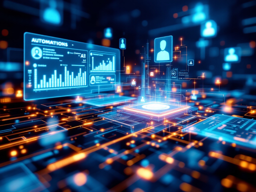 A futuristic concept image representing advanced data management and security technologies.