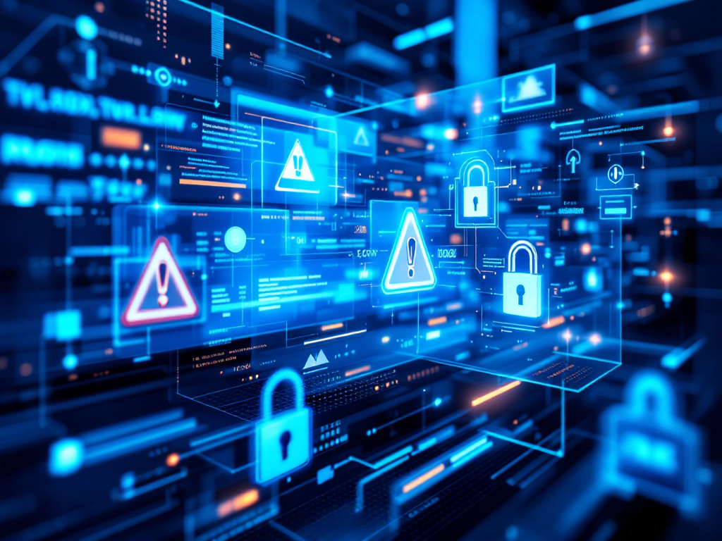 A digital shield symbolizing advanced cybersecurity measures for a secure future in technology and data protection.