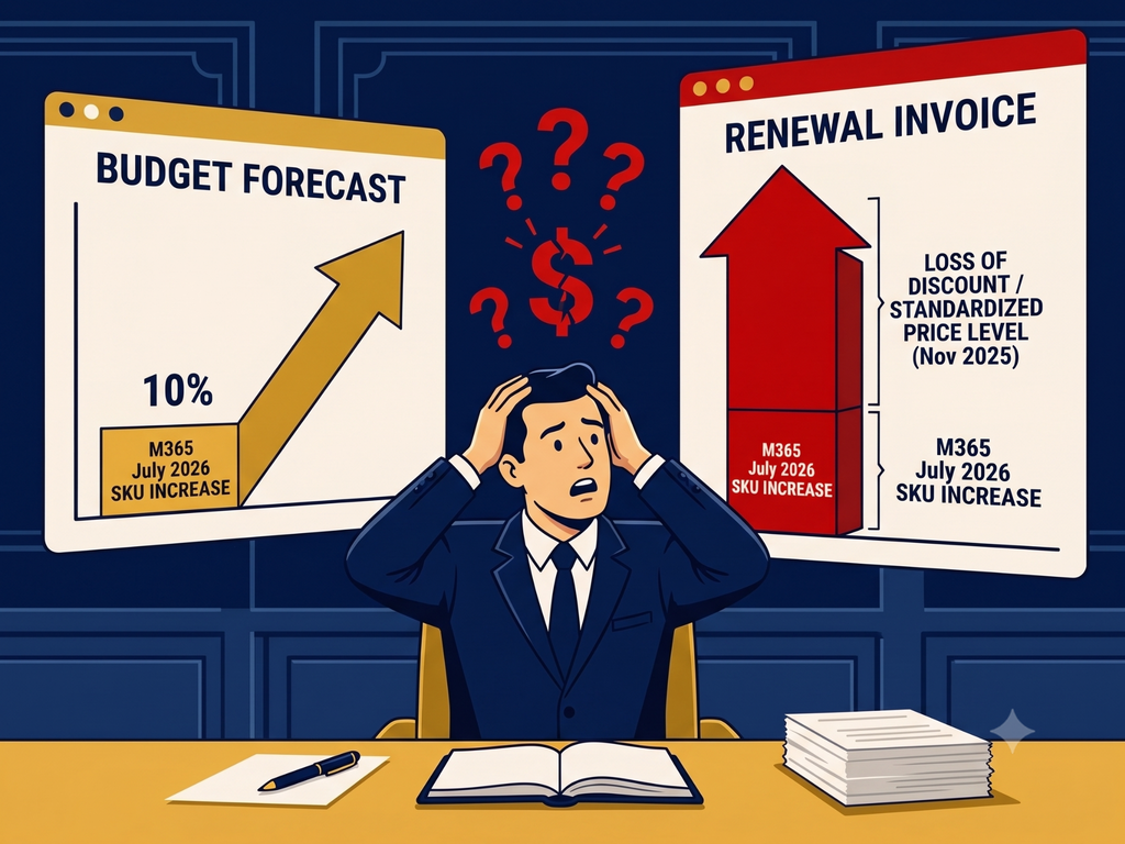 Your Microsoft Renewal Has Two Price Increases. You're Only Budgeting for One.