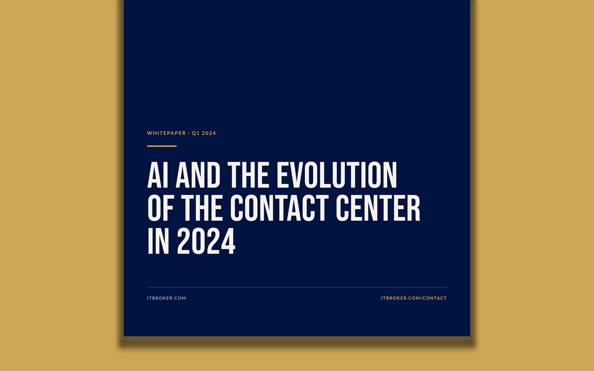 Cover of the whitepaper AI and the Evolution of the Contact Center in 2024