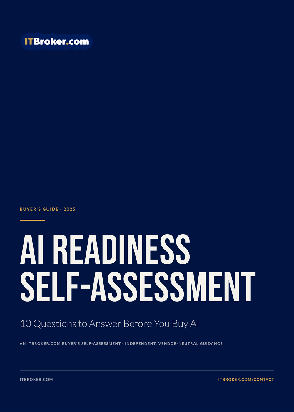 AI Readiness Self-Assessment cover