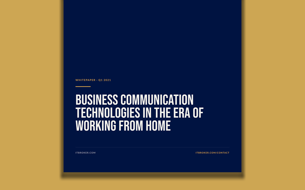 Cover of the whitepaper Business Communication Technologies in the Era of Working From Home