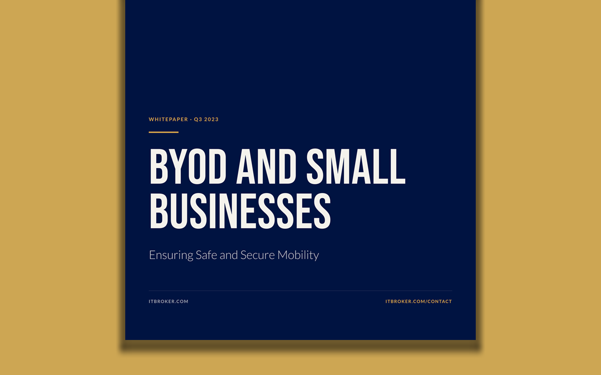 Cover of the whitepaper BYOD and Small Businesses: Ensuring Safe and Secure Mobility