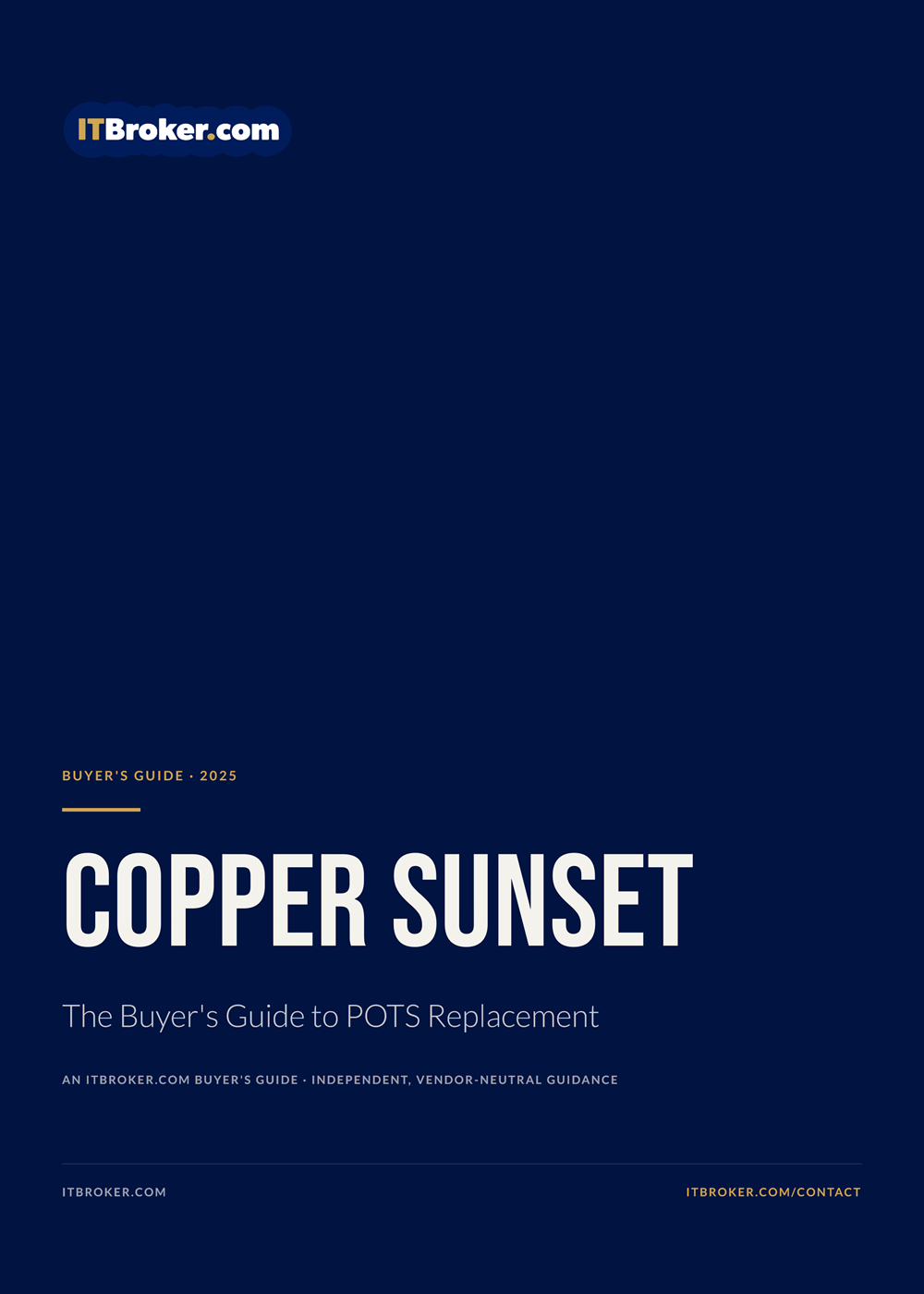 Copper Sunset: The Buyer's Guide to POTS Replacement cover