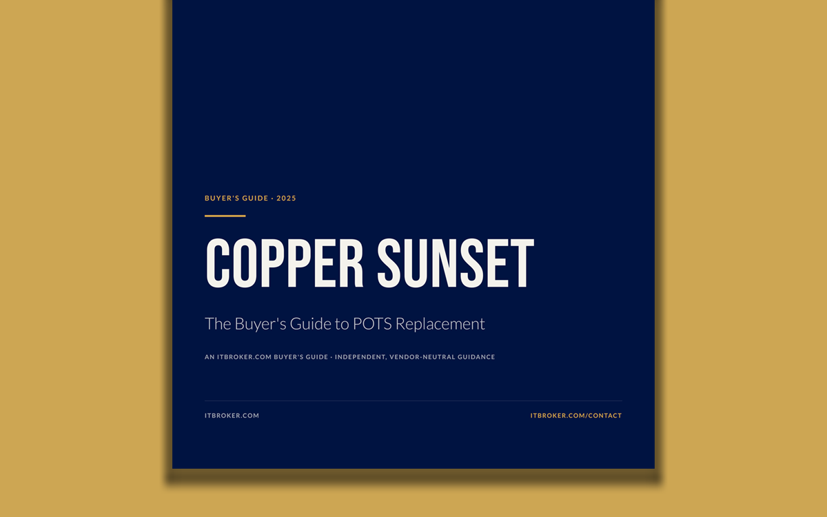 Cover of the buyer's guide Copper Sunset: The Buyer's Guide to POTS Replacement