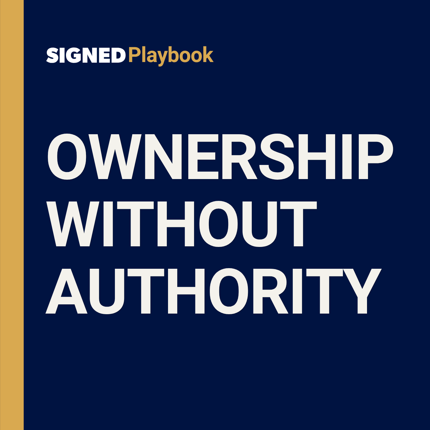 Signed Playbook thumbnail reading You're Accountable, Not In Control