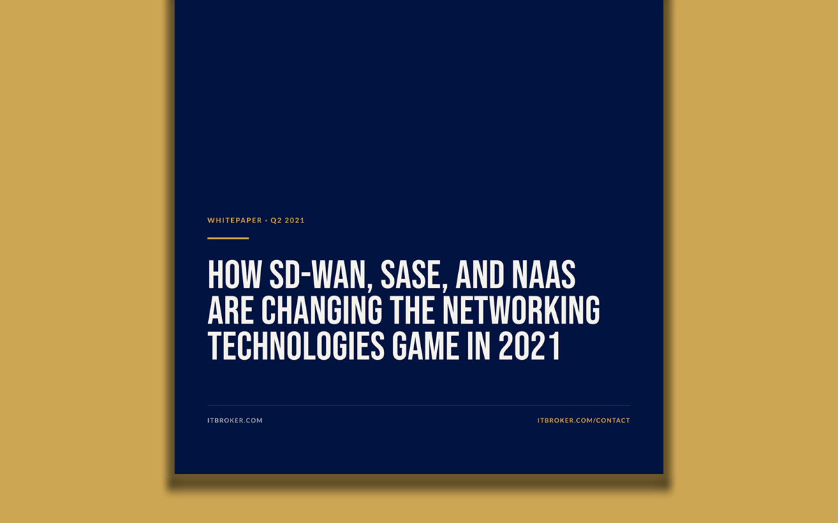 Cover of the whitepaper How SD-WAN, SASE, and NaaS Are Changing the Networking Tech in 2021
