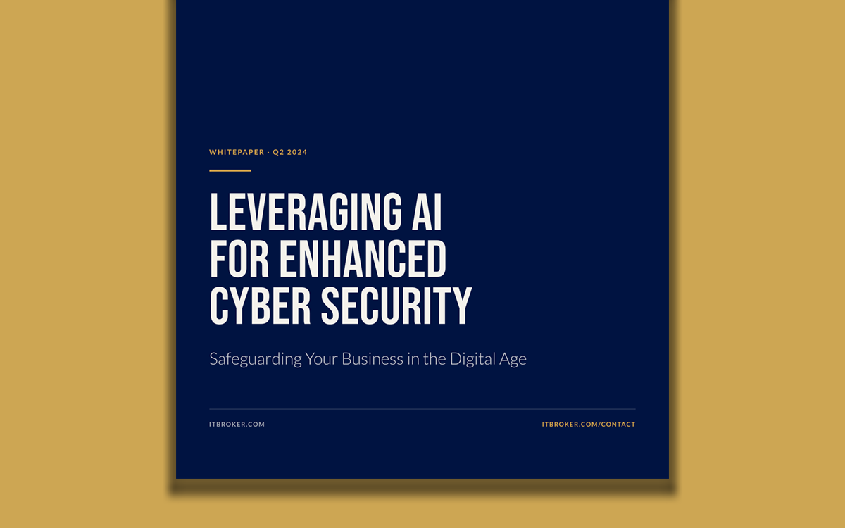 Cover of the whitepaper Leverage AI to Safeguard Your Business in the Digital Age