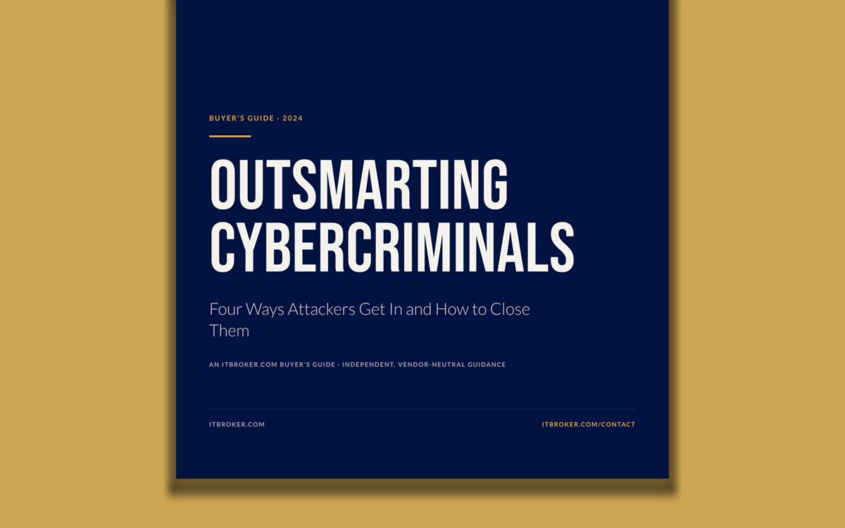 Cover of the buyer's guide Outsmarting Cybercriminals