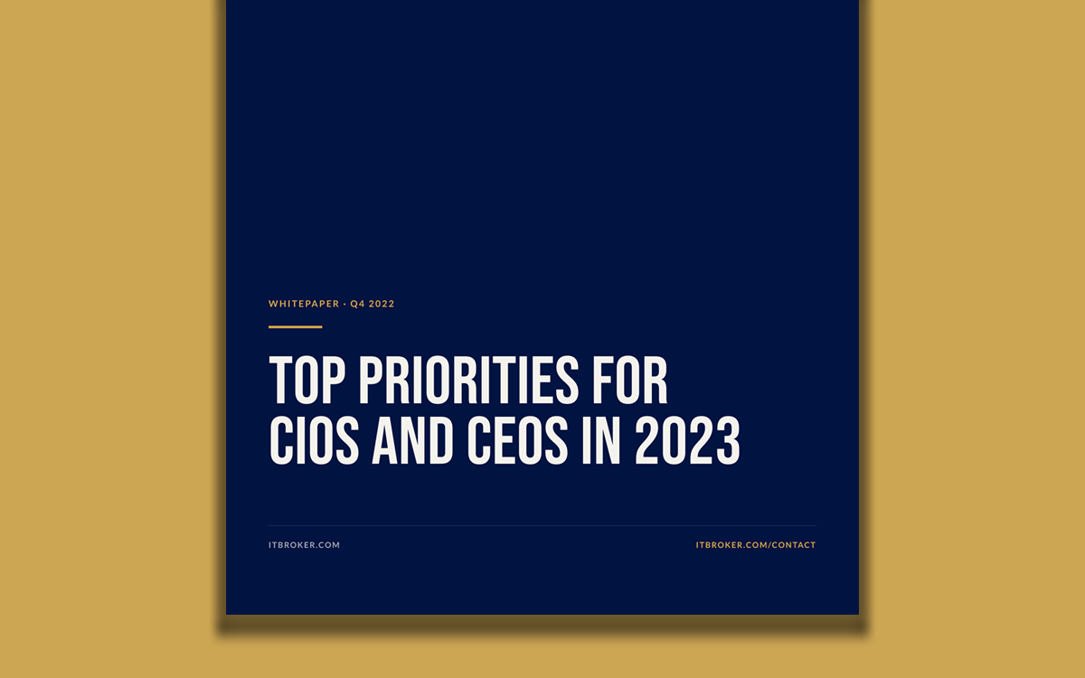 Cover of the whitepaper Top Priorities for CIOs and CEOs in 2023